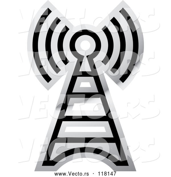 Vector of a Grayscale Cellular Tower