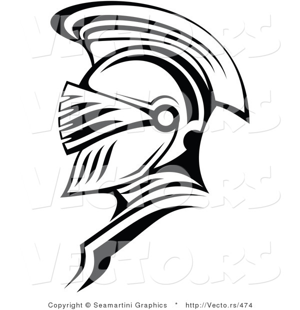Vector of a Roman Soldier Outline