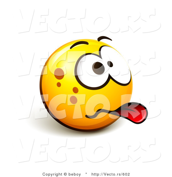 Vector of a Smiley Face Sticking Tongue out