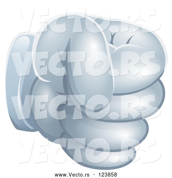 Vector of a White Glove Fist