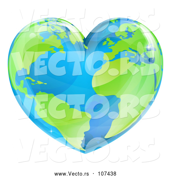 Vector of an Earth Love Heart