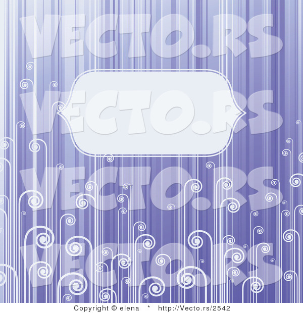 Vector of Blank Copyspace Background with Violet Stripes and Swirls
