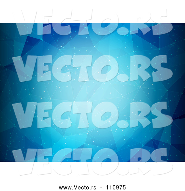 Vector of Blue Abstract Low Poly Geometric Background