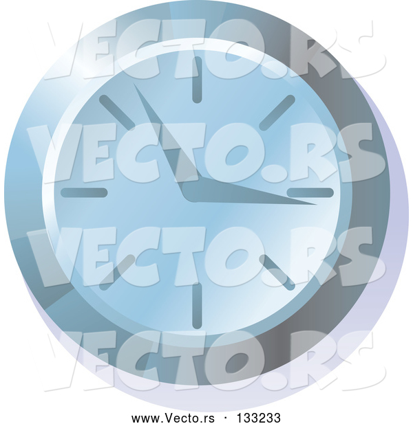 Vector of Blue Wall Clock