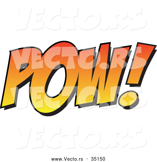 Vector of Cartoon 'POW!' Word