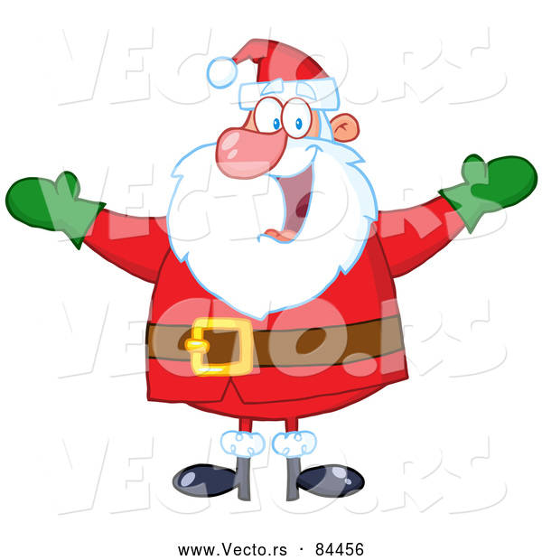 Vector of Cheerful Santa Claus