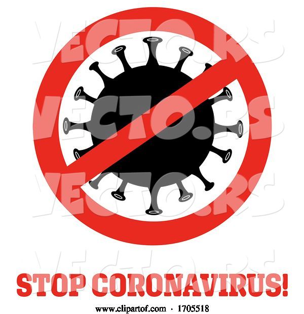 Vector of Coronavirus in a Prohibited Symbol
