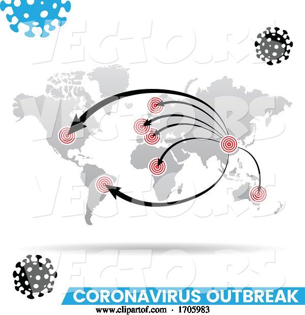 Vector of Coronavirus Outbreak Map
