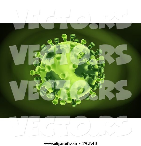 Vector of Coronavirus Virus Cell Global Pandemic World