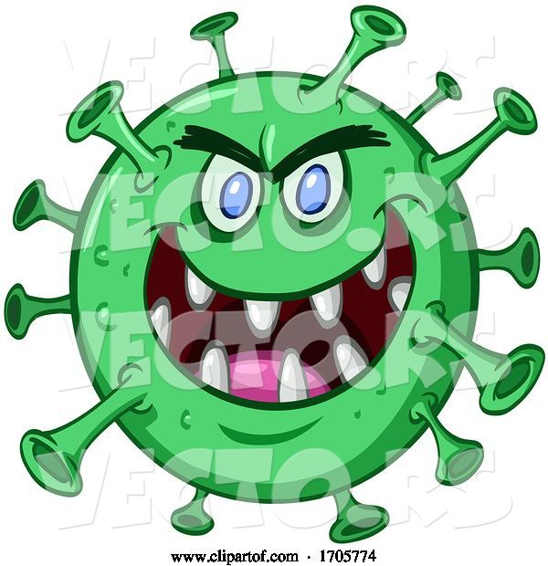 Vector of Evil Grinning Green Virus