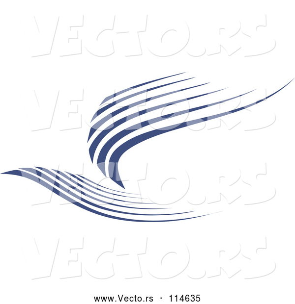 Vector of Flying Blue Bird