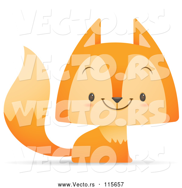 Vector of Fox Smiling