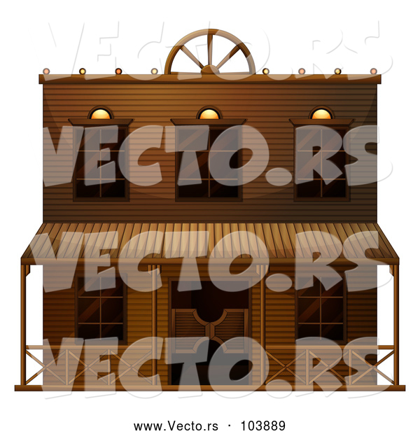 Vector of Ghost Town Saloon Building