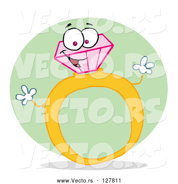 Vector of Gold and Diamond Ring