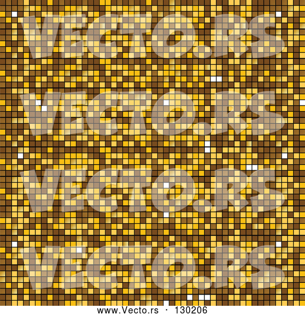 Vector of Gold Brown Mosaic Background Sparkling in the Light