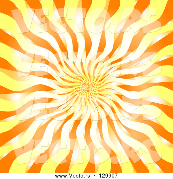 Vector of Hot, Orange, White and Yellow Fiery Burst