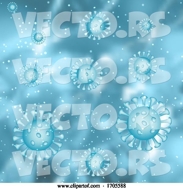 Vector of Medical Background with Abstract Virus Cells Depicting Covid 19