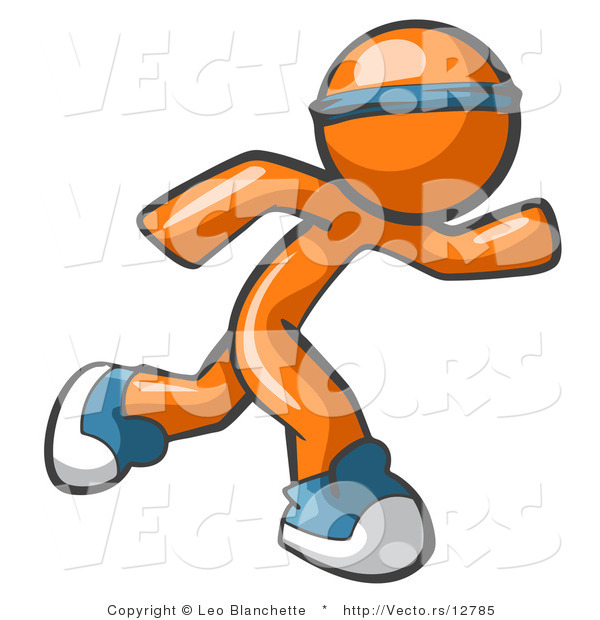 Vector of Orange Guy Runner