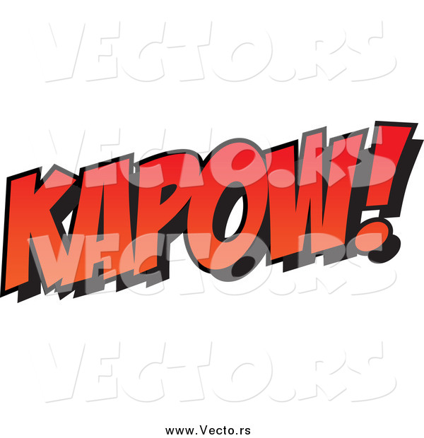 Vector of Red Kapow Text