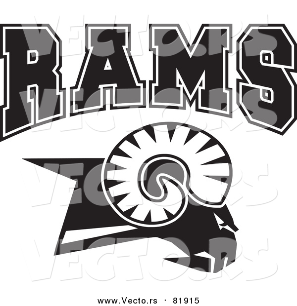 Vector of Rival RAMS Goat Head - Sports Mascot Art