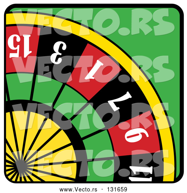 Vector of Roulette Game Wheel