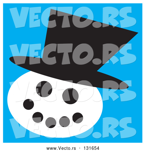 Vector of Snowman Wearing a Hat