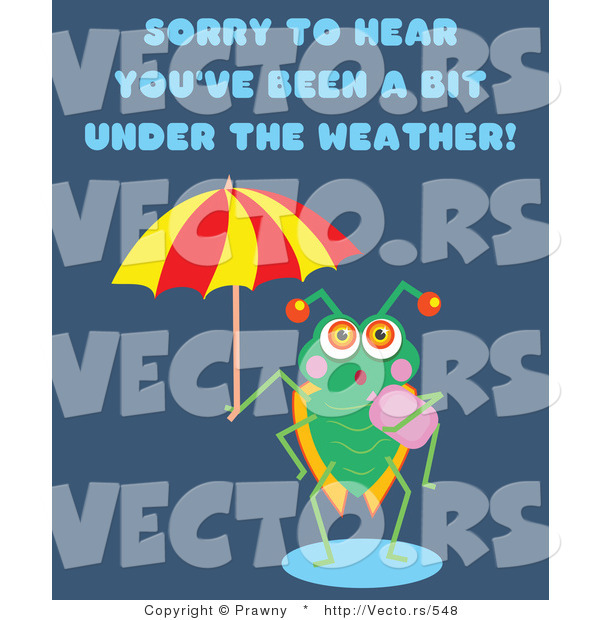 Vector of Sorry to Hear You've Been a Bit Under the Weather - Bug