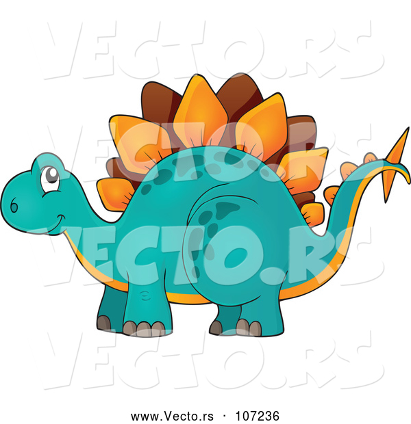 Vector of Stegosaur Dinosaur