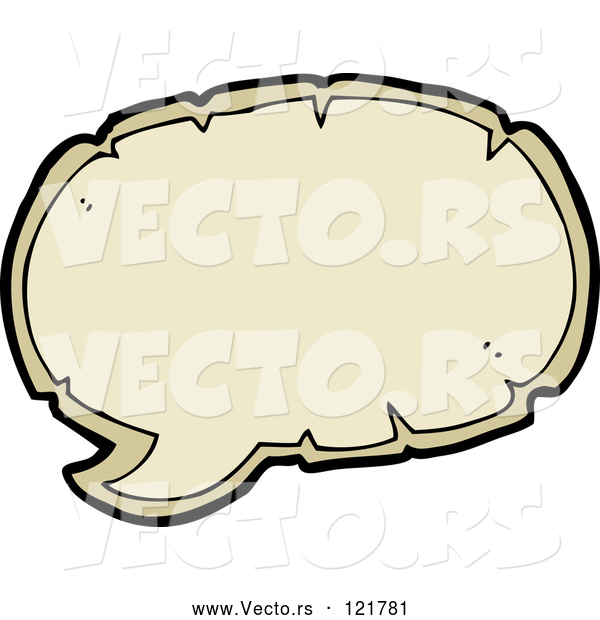 Vector of Tan Speech Balloon 1