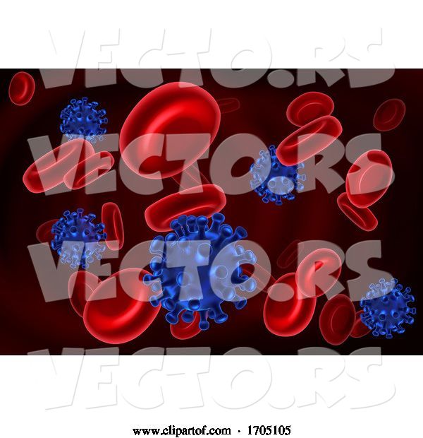 Vector of Virus Blood Cells Molecules Illustration