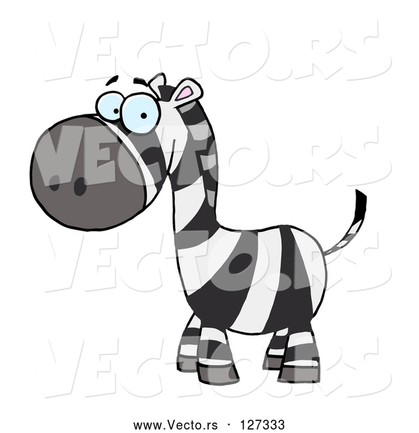 Vector of Zebra Cartoon