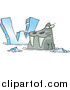 Cartoon Vector of a Cartoon Walrus Beside Alphabet Letter W by Toonaday