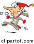 Cartoon Vector of a Elf Running Fast by Toonaday