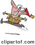 Cartoon Vector of a Happy Chritmas Elf Dancing by Toonaday