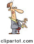 Cartoon Vector of a Tricky Business Man Pulling an Ace out of His Pocket by Toonaday