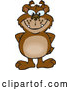 Cartoon Vector of Bear Grinning and Standing with His Hands Behind His Back by Dennis Holmes Designs