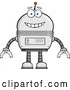 Cartoon Vector of Happy Metal Robot by Hit Toon