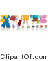 Cartoon Vector of School Kids' Legs Walking in a Single File Line by BNP Design Studio