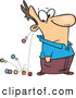 Concept Vector of Marbles Rolling out of Cartoon Man's Ears by Toonaday