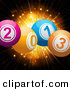 Vector of a 2013 Bingo Balls Exploding over Dark Background by Elaineitalia