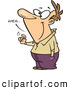 Vector of a Cartoon Man Making an Annoying "Ahem" Sound While Tapping His Finger by Toonaday