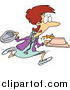 Vector of a Cartoon Running Busy Female Nurse by Toonaday