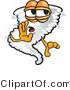 Vector of a Cartoon Tornado Mascot Whispering by Mascot Junction
