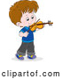 Vector of a Cartoon White Boy Violinist by Alex Bannykh