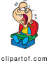 Vector of a Crying Cartoon White Baby Boy Sitting in a High Chair by Toonaday