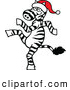 Vector of a Dancing Cartoon Santa Zebra by Zooco