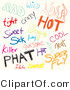 Vector of a Digital Collage of Sketched Words Related to Cool by Arena Creative