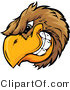 Vector of a Dominant Cartoon Golden Eagle Mascot Grinning with Intimidating Eyes by Chromaco