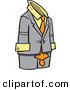 Vector of a Empty Male Business Suit by Toonaday