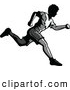 Vector of a Grayscaled Young Man Running Forward by Chromaco